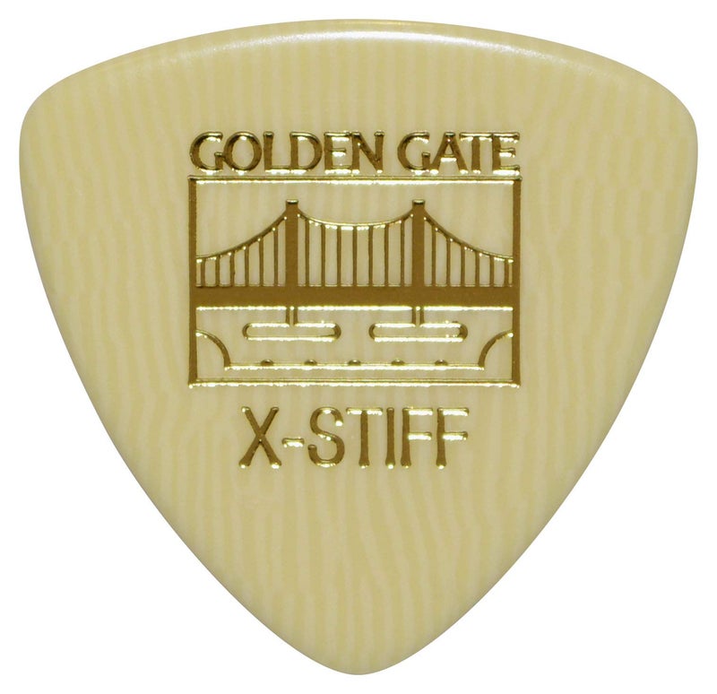 Golden Gate Guitar Picks (MP-101), Ivoroid, Large Triangle - X-Stiff